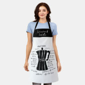 Keukenkunst Italiaanse Espresso koffie zwart Schort (Gedragen)