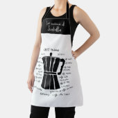 Keukenkunst Italiaanse Espresso koffie zwart Schort (Insitu)
