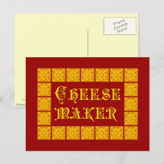  Keukenkunst met kaasmaker Briefkaart (Voorkant / Achterkant)