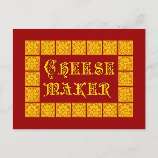  Keukenkunst met kaasmaker Briefkaart (Voorkant)