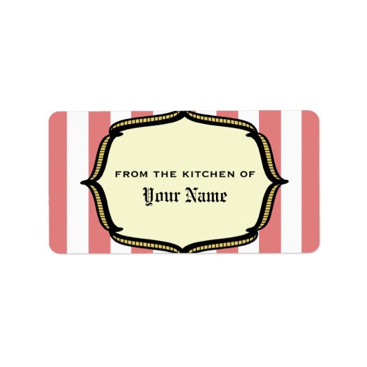 Keukenlabel -  Circus geïnspireerd Etiket (Voorkant)