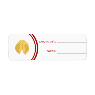 Keukenlabel - Uit eten nemen - Fortune Cookie Etiket