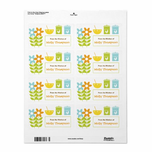  keukenlabels etiket (Full Sheet)