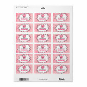 Keukenlabels - Pop Art - Roze Cupcake Etiket (Full Sheet)