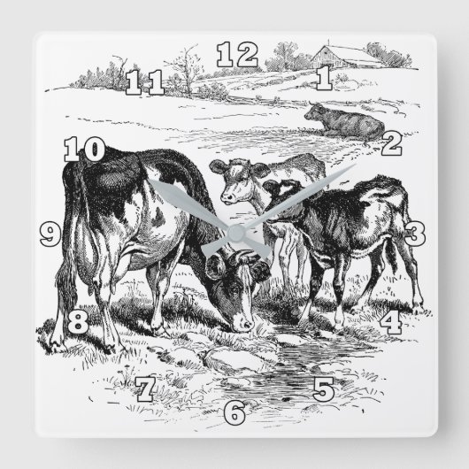 Keukenland van de  koe van de Koopkamer Vierkante Klok (Voorkant)