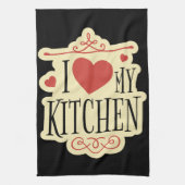 Keukenliefde: omarm de vreugde van "Ik hou van mij Theedoek (Verticaal)