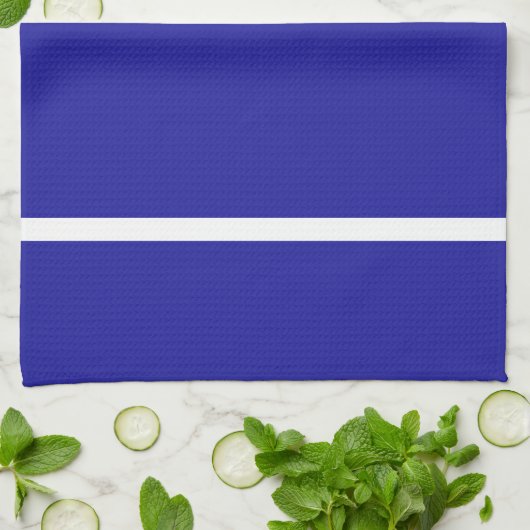 Keukenlinnen Deep Blue White Stripe Theedoek (Gevouwen)