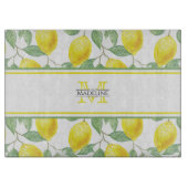 Keukenluiers en bladeren | Aangepast monogram Snijplank (Voorkant)