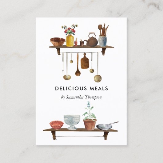 Keukenmaaltijd Review van het Catering van de Kaas Visitekaartje (Voorkant)