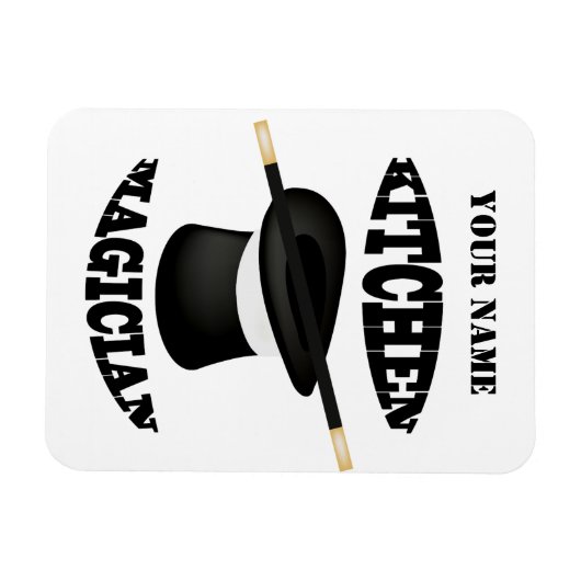 Keukenmagiër Chef Cook Custom Photo Magnet Magneet (Horizontaal)