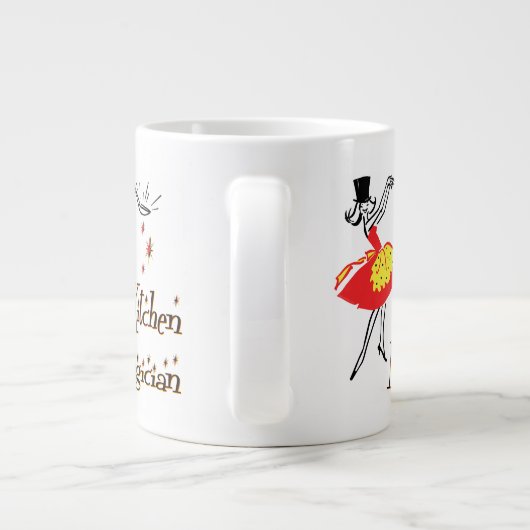 Keukenmagische retrorecooking grote koffiekop (Achterkant)