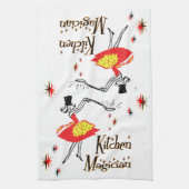 Keukenmagische retrorecooking theedoek (Verticaal)