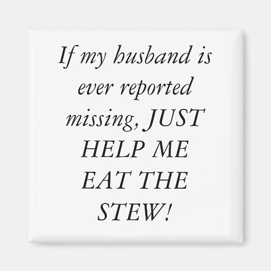 keukenmagneet stoofpot echtgenoot magneet (Voorkant)