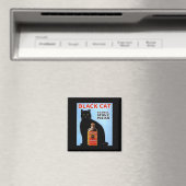 KEUKENMAGNEET ~  ZWARTE KAT! KACHELLAK MAGNEET (Insitu (Vaatwasser))