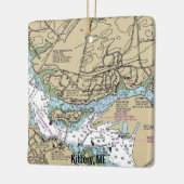 Keukenmaine Nautical Chart Keramisch Ornament (Links)