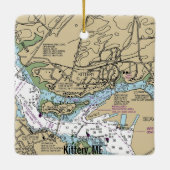Keukenmaine Nautical Chart Keramisch Ornament (Achterkant)