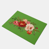 Keukenmat Keuken vloermat Rood Groene Rozen Deurmat (Schuin)