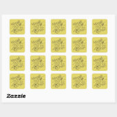 keukenmeester Culinary Groove Vierkante Sticker (Vel)
