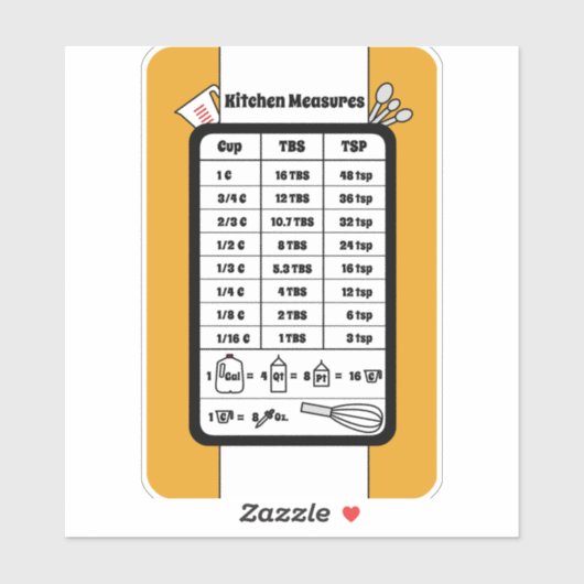 Keukenmeethelper in Marigold Sticker (Vel)