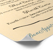 keukenmenu chef catering poster (Hoek)