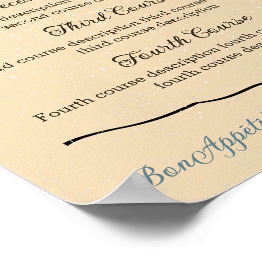 keukenmenu chef catering poster (Hoek)