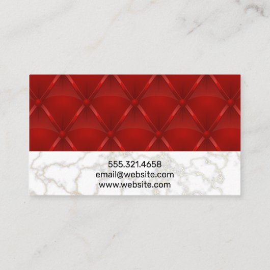 Keukenmes Leer Bekleding Achtergrond Klantenkaartje (Achterkant)