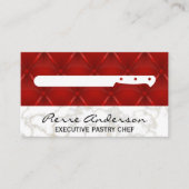 Keukenmes Leer Bekleding Achtergrond Klantenkaartje (Voorkant)