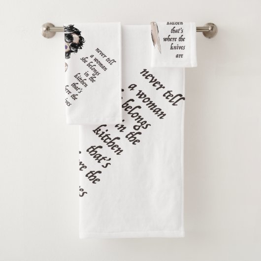 Keukenmessen horen erbij bad handdoek (Insitu)