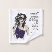 Keukenmessen horen erbij bad handdoek (Wasdoekje)