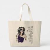 Keukenmessen horen erbij grote tote bag (Achterkant)