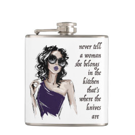 Keukenmessen horen erbij heupfles