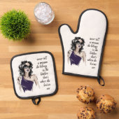 Keukenmessen horen erbij ovenwant & pannenlap set (Top down)