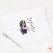 Keukenmessen horen erbij ronde sticker (Envelop)