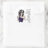 Keukenmessen horen erbij ronde sticker (Tas)