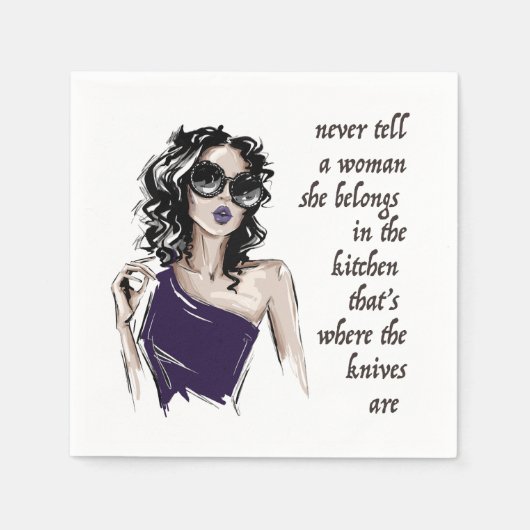 Keukenmessen horen erbij servet (Voorkant)