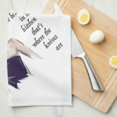 Keukenmessen horen erbij theedoek (Quarter Fold)