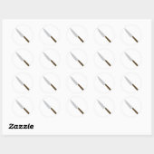 keukenmessen voor chef-koks ronde sticker (Vel)