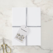 keukenmessenmakerswerk voor vorkdansen cadeaulabel (Met Touw)