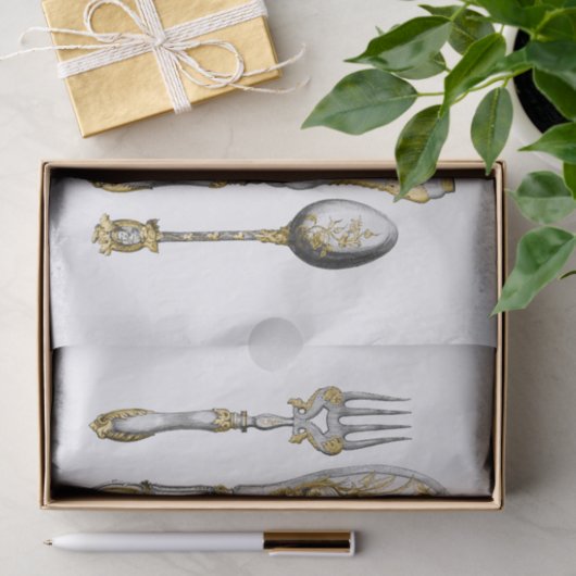 keukenmessenmakerswerk voor vorkdansen tissuepapier (Geschenk)