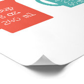 Keukenmetende omzettingsomzettingen Retrokleuren Poster (Hoek)