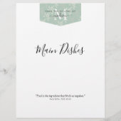 Keukenmonogram Floral Blauwgroen groen recept divi (Achterkant)