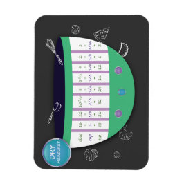 KEUKENOMZETTINGSTABEL - DROGE MATEN. KOKEN MAGNEET