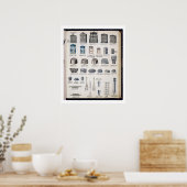 Keukenopslag en keukengerei van een handelscatalog poster (Keuken)