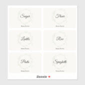 Keukenpanterorganisatie — Etiketten voor voedselop Sticker (Vel)