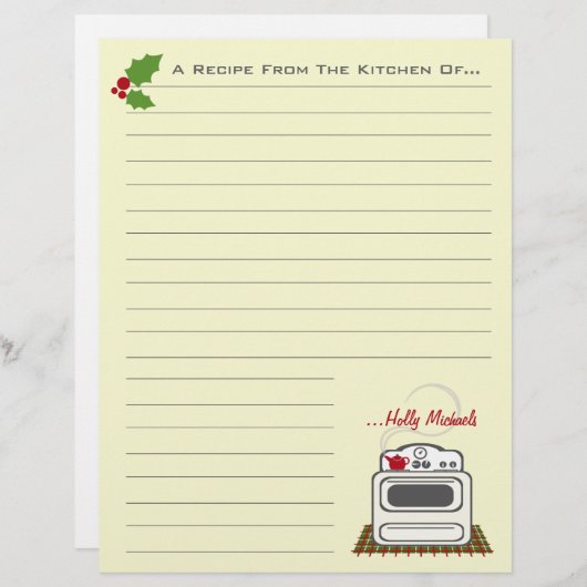 Keukenpapier voor hertogin en kerstkeuken (Voorkant / Achterkant)