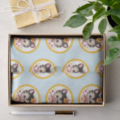 Keukenpapierplatte set met retro Kitten Tissuepapier (Geschenk)
