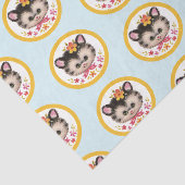 Keukenpapierplatte set met retro Kitten Tissuepapier (Detail)