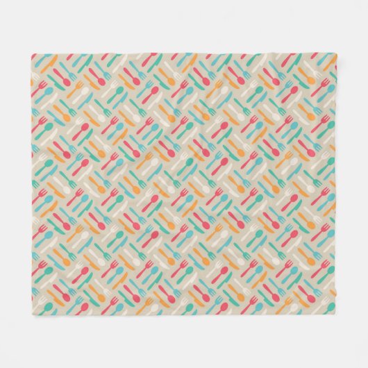 Keukenpatroon 3 fleece deken (Voorkant (Horizontaal))