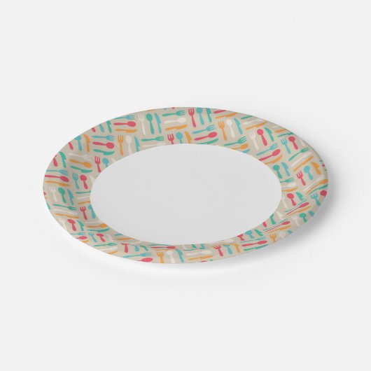 Keukenpatroon 3 papieren bordje (Gekanteld)