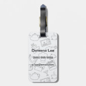 Keukenpatroon 4 bagagelabel (Achterkant verticaal)